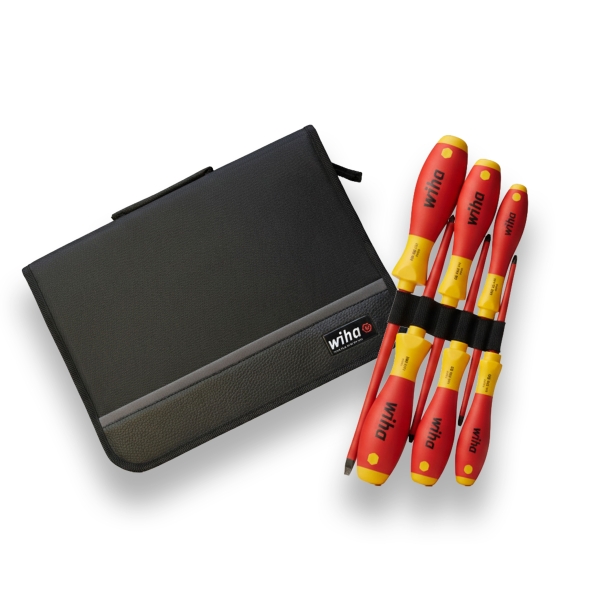 Wiha VDE Schraubendreher Set inkl. Werkzeugmappe (Wiha Schraubenzieher Set)